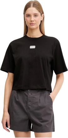 Emporio Armani Emporio Armani Ea7, Dames, Tops, Zwart, Maat: XL Katoen