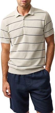 Rodd & Gunn Turners Bay Stripe Polo in Pebble at Nordstrom Rack, Size Xx-Large