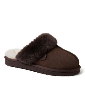 Dearfoams Fireside By Dearfoams Womens Sydney Genuine Shearling Scuff