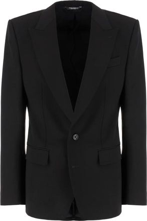 Dolce & Gabbana Wollen Blazer - Heren - Blazers - Zwart - M - Wol - Jassen