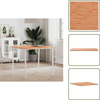 vidaXL The Living Store Piano per Tavolo 80x80x1,5 cm Quadrato Legno Massello di Faggio - Tavolo da pranzo
