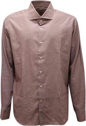 Seventy Microprint overhemd van Sergio Tegon - Heren - Casual Overhemden - Bruin - 3XL - Overhemden