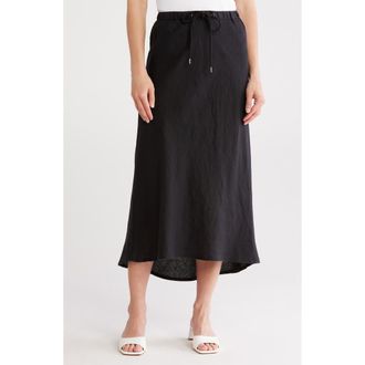 James Perse Bias Cut Linen Skirt in Black at Nordstrom Rack, Size 4 (Fits Like 12 Us)