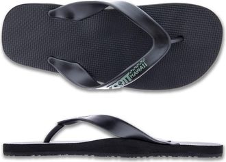 Scott Hawaii Scott Mens Kumu Wide Flexible Black Rubber Sandal Black Size: 8.5 UK