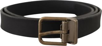 Dolce & Gabbana Elegante zwarte leren riem vintage - Heren - Riemen - Zwart - ONE Size - Leer - Accessoires