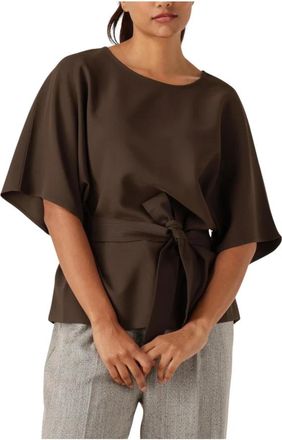 Mos Mosh Mmrikala Miley Blouse - Dames - T-shirts - Bruin - XL - Polyester - Tops