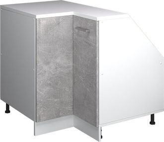 Vicco Armario Para Techo Inclinado Armario De Esquina Rion, Hormig&oacute;n, 75.6 X 81.6 Cm Con 1 Puerta, Carcasa Del Armario 60 Cm De Profundidad, Vicco