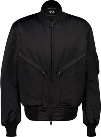 Yohji Yamamoto Bomberjack met ritszak - Zwart