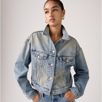 Levi's Cropped 90s Trucker Jacket - Womens - XS - Blue