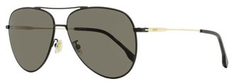 BOSS Boss Mens Large Pilot Sunglasses B1558/O/F/S I46IR Black/Gold 63mm