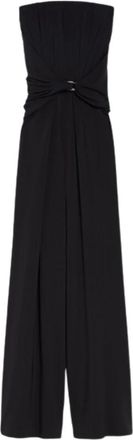 Max Mara Fiero Draped Jumpsuit - Dames - Jumpsuits - Zwart - XS - Jumpsuits & Playsuits