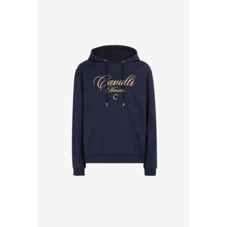 Roberto Cavalli Cavalli Mansion Logo Cotton Hoodie, Size X-Large