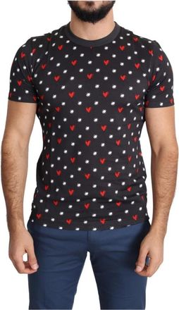 Dolce & Gabbana T-shirt met ronde hals - Heren - T-shirts - Veelkleurig - M - Katoen - Tops