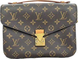 Louis Vuitton Louis Vuitton Pochette M&eacute;tis schoudertas in bruin gecoat canvas