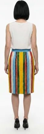 Dolce & Gabbana Multicolor Striped Cotton Skirt - Multicolor