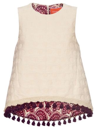 La DoubleJ Blouse met jacquard - Beige