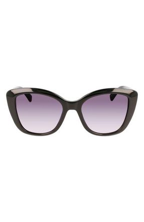 Longchamp Roseau 54mm Butterfly Sunglasses in Black at Nordstrom