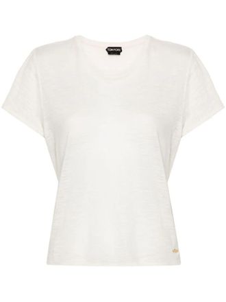 Tom Ford Slub Cotton Jersey Crewneck T-Shirt Clothing