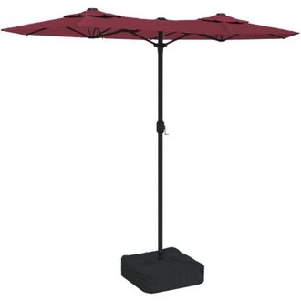 vidaXL Sombrilla Doble De Jard&iacute;n Rojo Burdeos 316x145 Cm Vidaxl