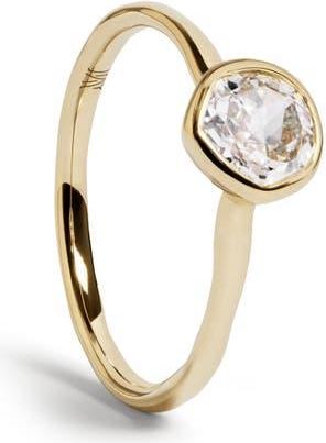 Monica Vinader Siren Solitaire Diamond Ring in 14Kt Gold at Nordstrom, Size 6.5