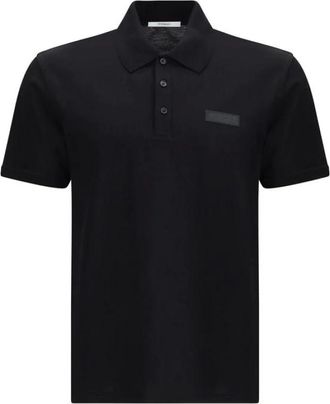 Givenchy Polo Shirts, male, Black, Size: M Polo in cotton with Paris grosgrain