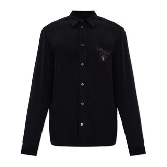 Diesel Casual Shirts, male, Black, Size: 2XL S-Holger Shirt