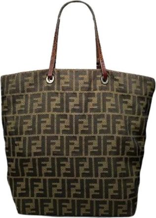 Fendi Pre-owned Leren Tote Bag - Dames - Vintage Shopper - Beige - ONE Size - Leer - Vintage