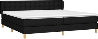 vidaXL Vidaxl - Cama Box Spring Con Colch&oacute;n Tela Negro 200x200 Cm