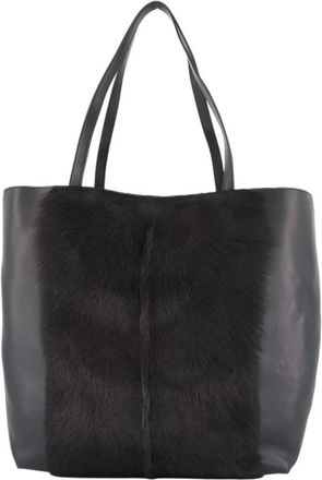 Toteme Bolso Tote de Pelo de Cabra Roam - Bags - Mujer - Negro - ONE SIZE
