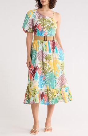 Tori Richard Pieces of Paradise Rhiannon Puff Sleeve Cotton Maxi Dress in Multi Color at Nordstrom Rack, Size Xx-Large