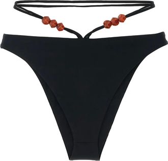 Magda Butrym Slip bikini con perline - Nero
