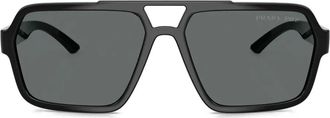 Prada Occhiali da sole con montatura stile pilota - Nero