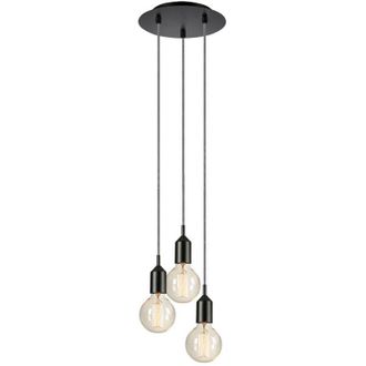 Markslöjd Bronx Cluster Drop Plafón 3 Luces Redondo Negro - Markslojd