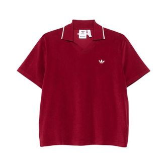 adidas Polo Shirts, male, Red, L, WB Terry Cotton Blend Polo