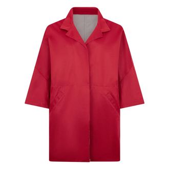 Moorer Light Jackets, female, Red, Size: XL Red coat with a loose fit and versatile design