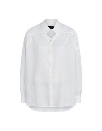 Belstaff Womens Belstaff White Maeve Linen Shirt - Size: 10/8