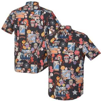 Reyn Spooner Mens Reyn Spooner Black Houston Astros D&iacute;a De Los Muertos Tri-Blend Button-Down Shirt at Nordstrom, Size Xx-Large