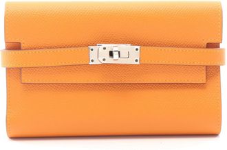 Herm&egrave;s Orange Epsom Leather Wallet (Tri-Fold) (Pre-Owned)