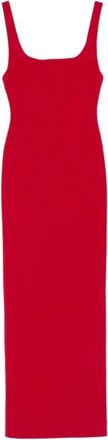 Solace London Maxi Dresses, female, Red, Size: M Square Neck Maxi Dress