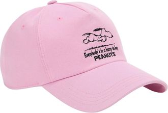 Iceberg Gabardine baseball cap met Peanuts-borduursel - Heren - Petten - Roze - ONE Size - Katoen - Accessoires