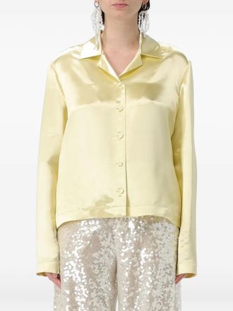 Philosophy di Lorenzo Serafini satin long-sleeve shirt - women - Viscose - 42 - Yellow