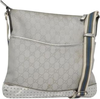 Gucci Pre-owned Canvas gucci-bags - Dames - Vintage Schoudertas - Grijs - ONE Size - Vintage