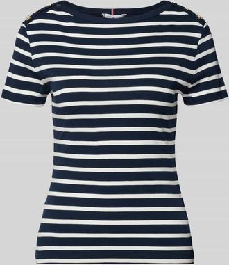 Tommy Hilfiger Slim Fit T-Shirt aus reiner Baumwolle in Marine, Gr&ouml;&szlig;e XL