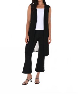 Frank Lyman Design Birgit Pant With Rivet Embellishments In Black