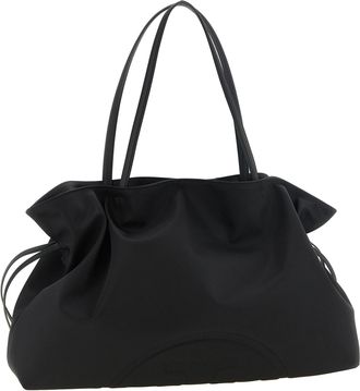 Tory Burch Ella Drawstring Fabric Shoulder Bag - Black