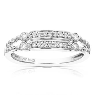 Vir Jewels 1/5 cttw Lab Grown Diamond Ring in Sterling Silver For Women