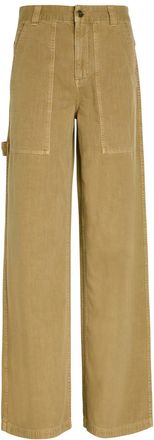 Moncler Straight-leg Cotton-twill Trousers - Beige - 44 (UK12 / M)