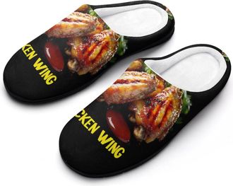 Generic Funny Chicken Wing Mens Slippers Comfortable And Non-slip Cotton Slipper Shoe for House