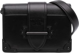 Prada Pre-owned Prada Saffiano Trimmed City Calf Cahier Crossbody Ladies PF1FI2KHHH3I706O