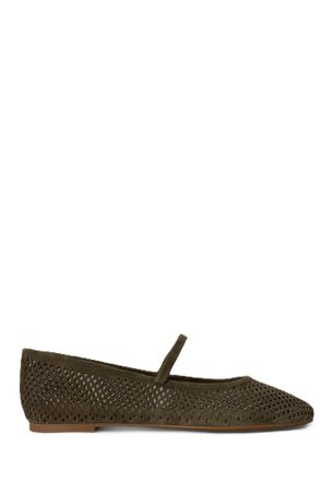 Ralph Lauren Perforated Metallic Detail Minimalist Flats